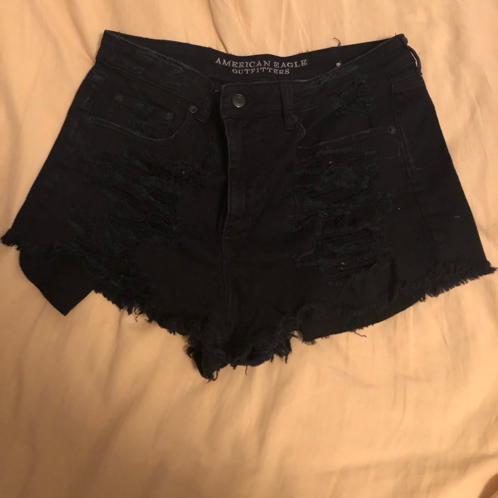 Black Jean Shorts
